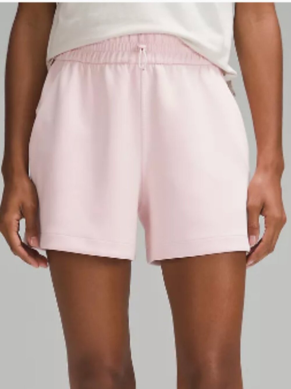 Lululemon Softstreme High-Rise Shorts 6 Flush Pink Pockets 4" Drawstring Pockets